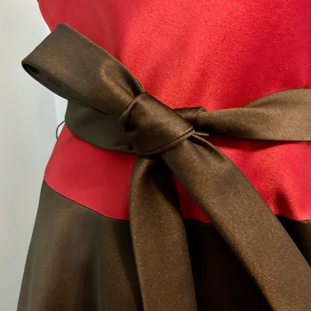 Vintage Laundry by Shelli Segal  black and red satin Cocktail Dress size 10 - Picture 12 of 13